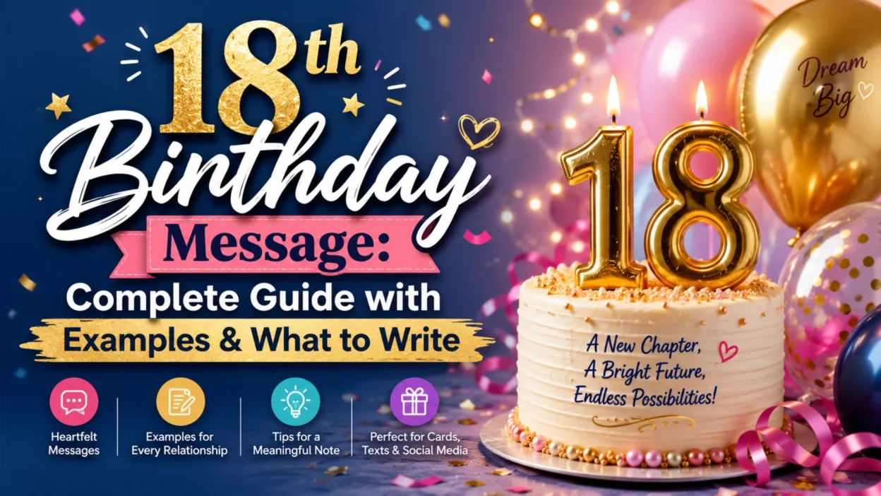 18th Birthday Message Complete Guide with Examples & What to Write