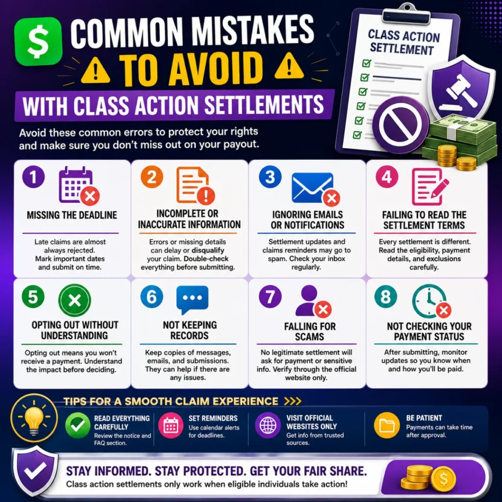 Common Mistakes to Avoid with Class Action Settlements