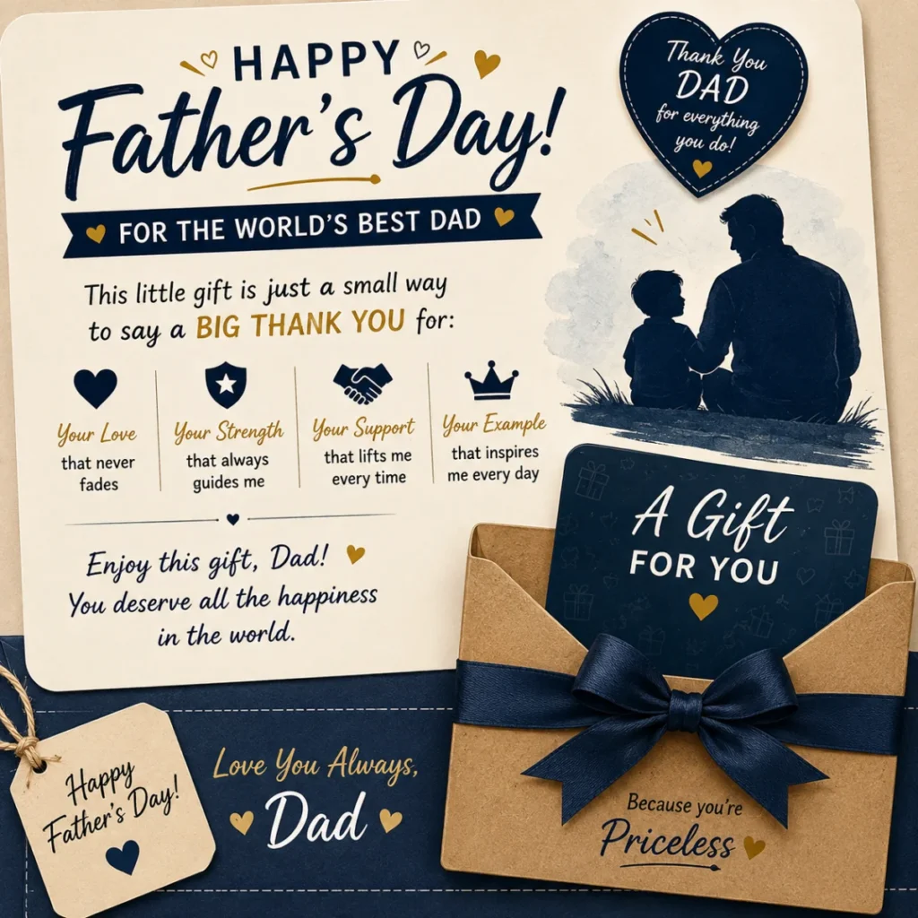 Father’s Day Message For Gift Card