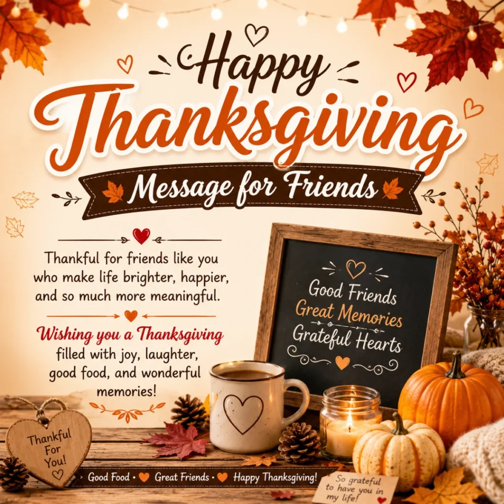 Happy Thanksgiving Message for Friends