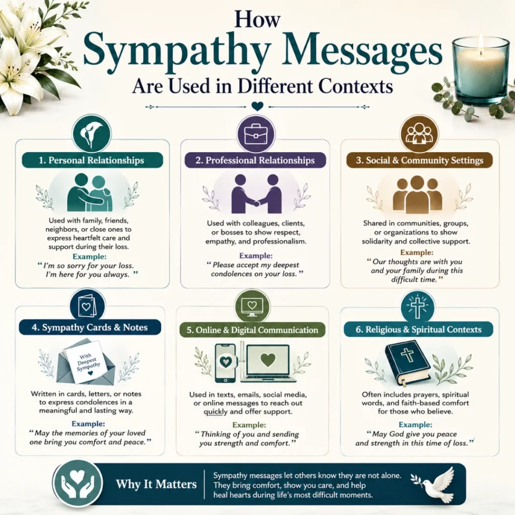 How Sympathy Messages Are Used in Different Contexts