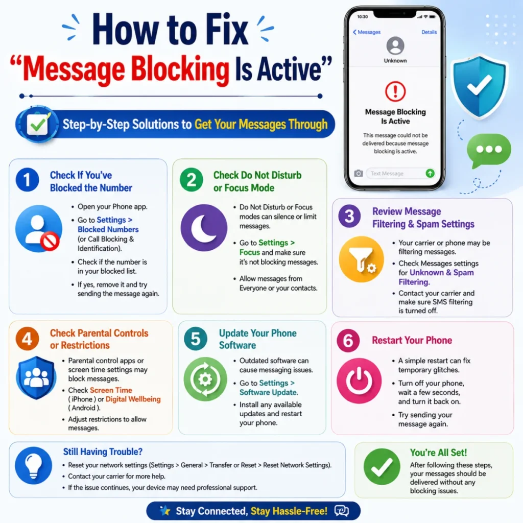 How to Fix Message Blocking Is Active