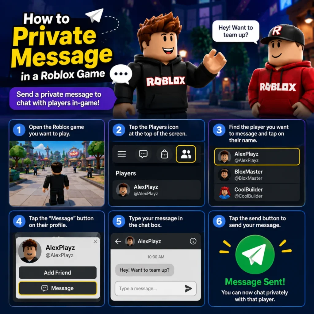 How to Private Message in a Roblox Game