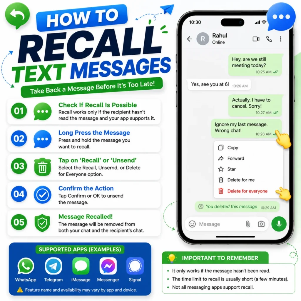 How to Recall Text Messages