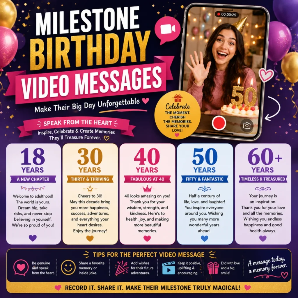 Milestone Birthday Video Messages