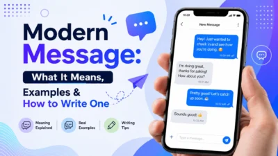 Modern Message What It Means, Examples & How to Write One