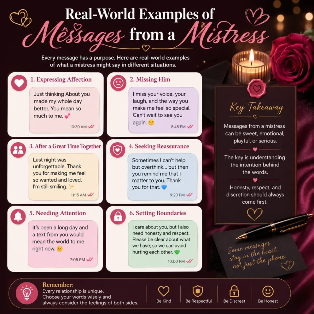 Real-World Examples of Messages from a Mistress
