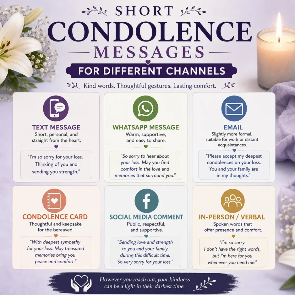 Short Condolence Messages for Different Channels
