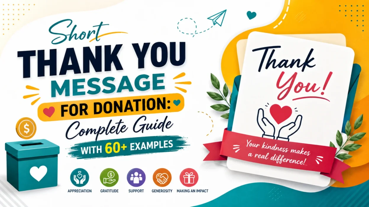 Short Thank You Message for Donation Complete Guide with 60+ Examples