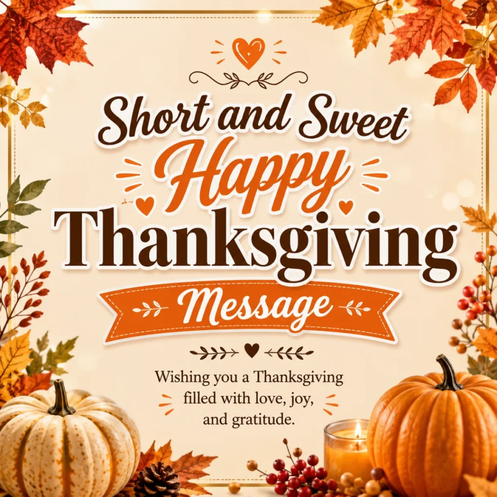 Short and Sweet Happy Thanksgiving Message