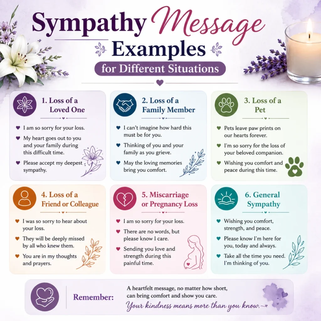 Sympathy Message Examples for Different Situations