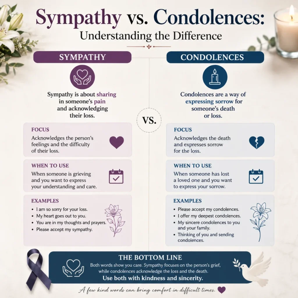 Sympathy vs. Condolences Understanding the Difference