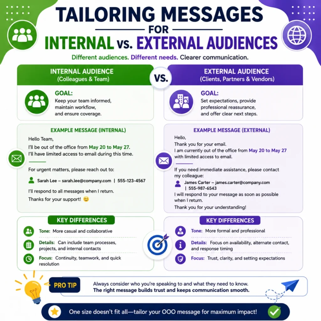Tailoring Messages for Internal vs. External Audiences