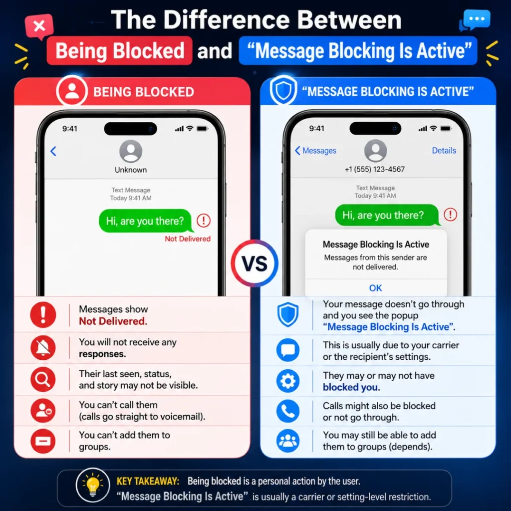 The Difference Between Being Blocked and “Message Blocking Is Active”
