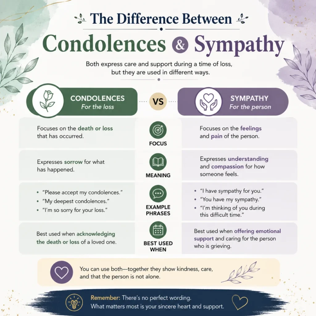 The Difference Between Condolences and Sympathy