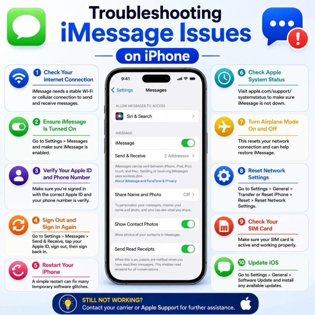 Troubleshooting iMessage Issues on iPhone