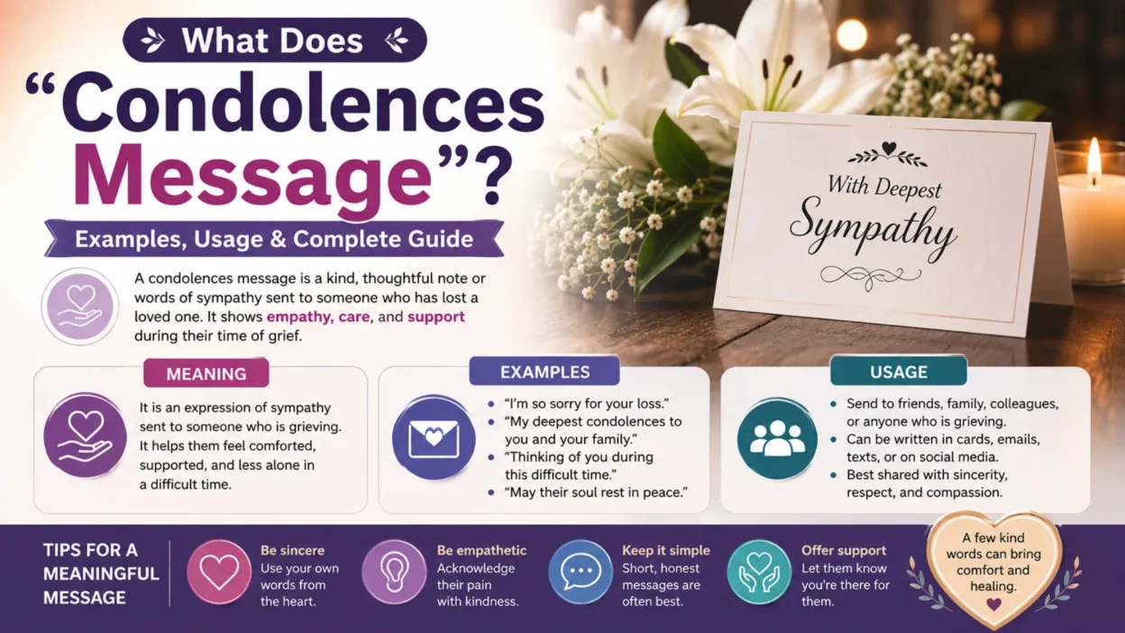 What Does Condolences Message Mean Examples, Usage & Complete Guide