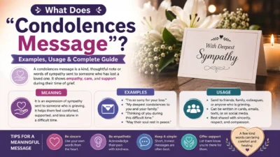 What Does Condolences Message Mean Examples, Usage & Complete Guide