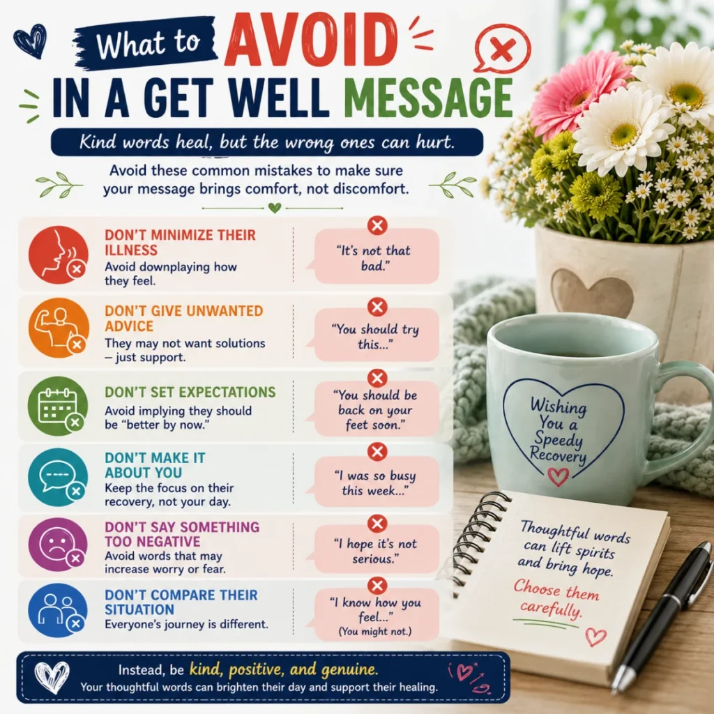What to Avoid in a Get Well Message