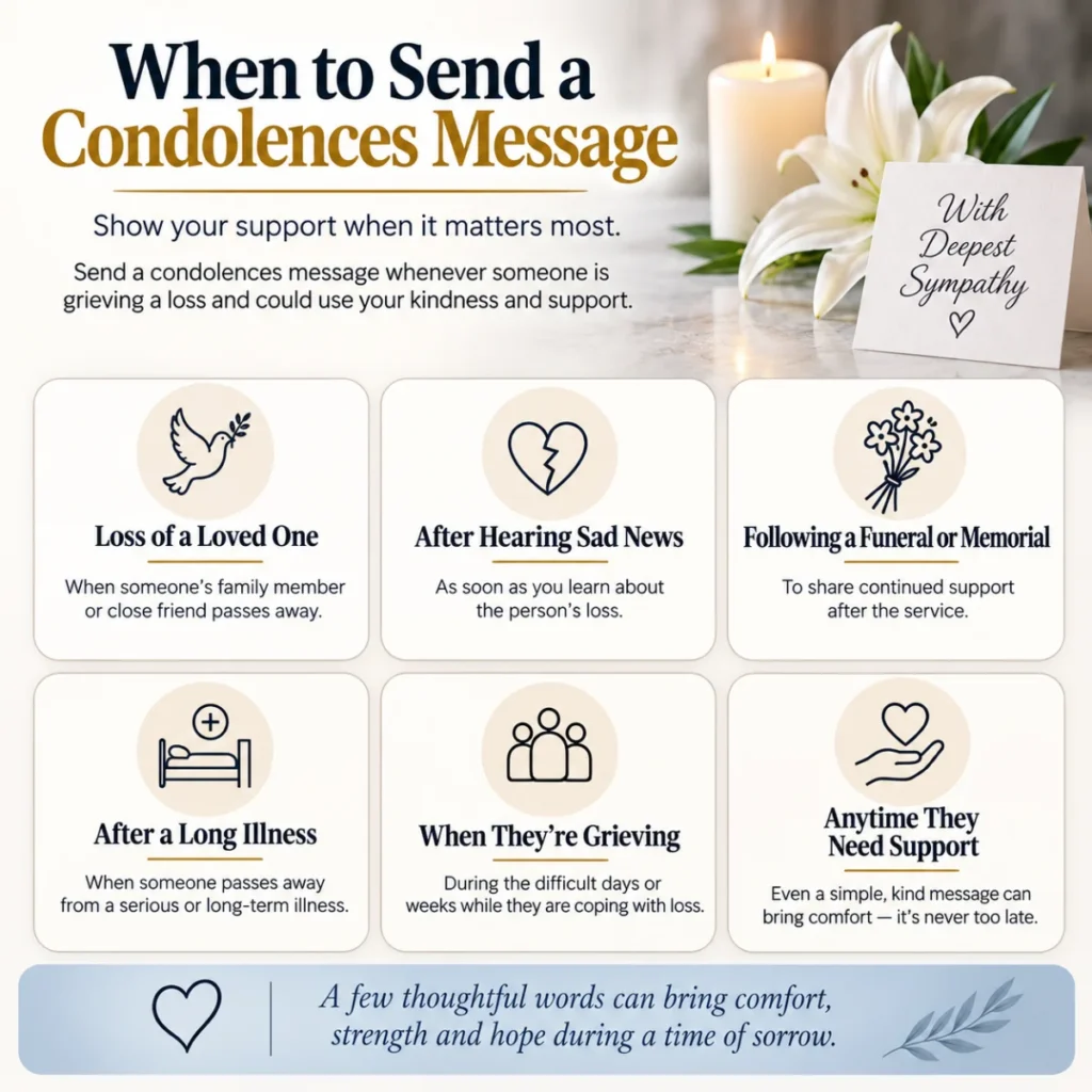 When to Send a Condolences Message