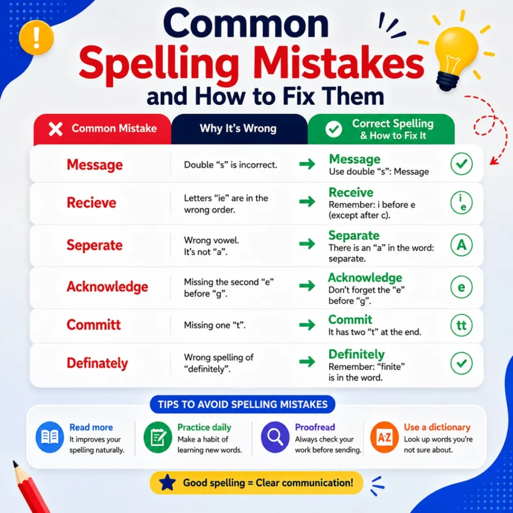 Common Spelling Mistakes and How to Fix Them