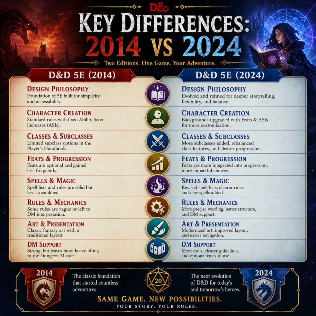 Key Differences 2014 vs 2024