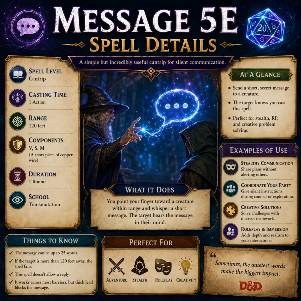 Message 5e Spell Details