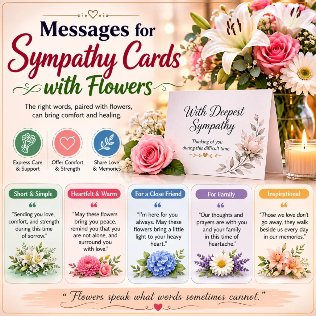 Messages for Sympathy Cards with Flowers