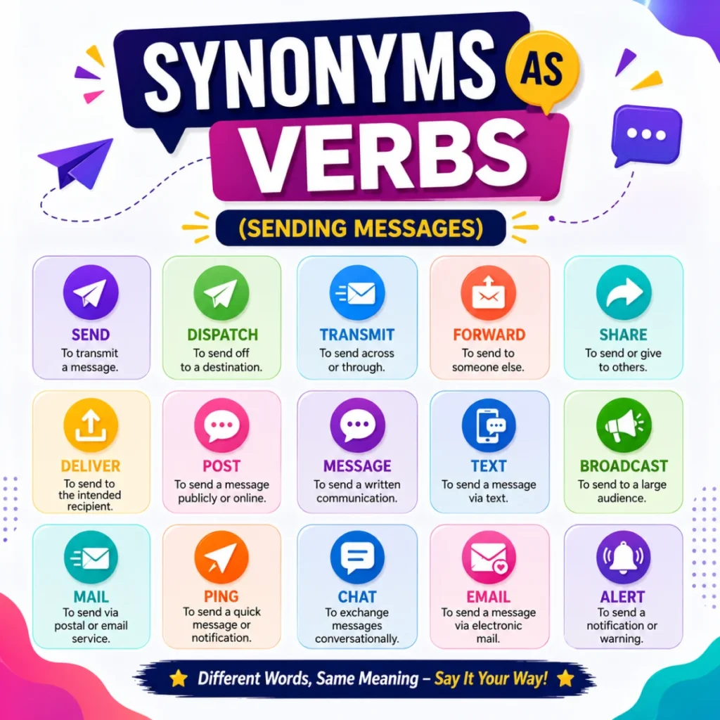 Synonyms as Verbs (Sending Messages)