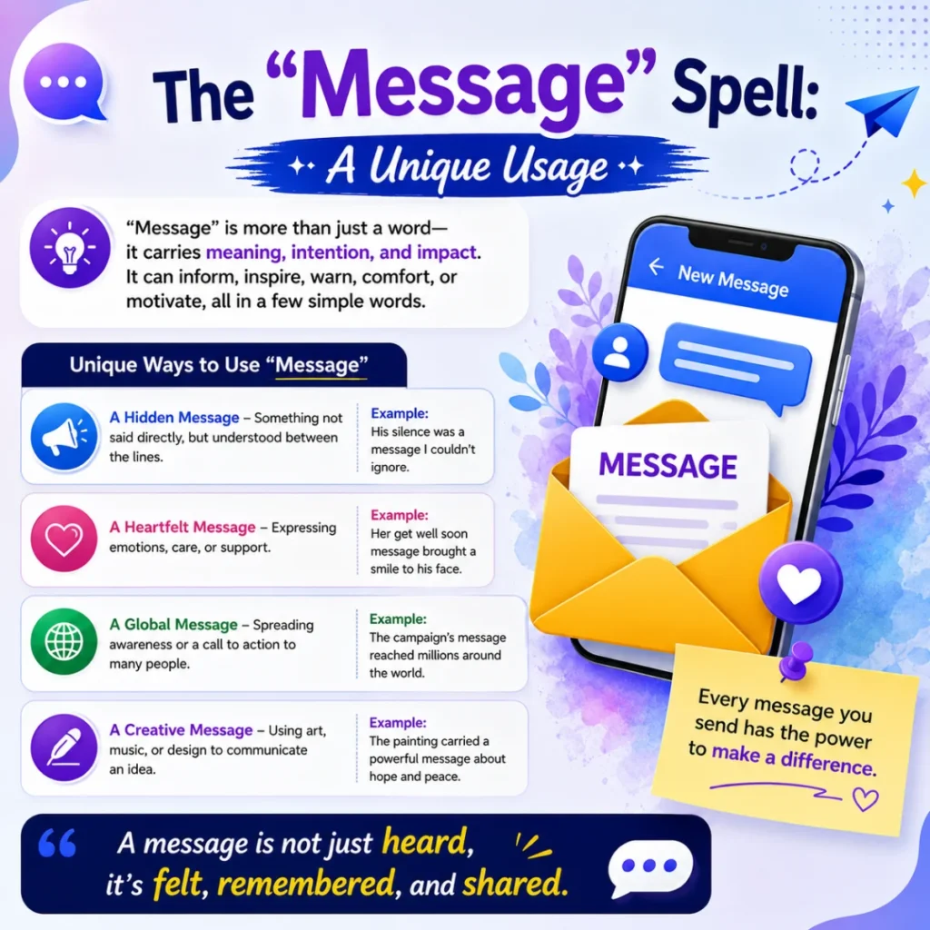 The Message Spell A Unique Usage